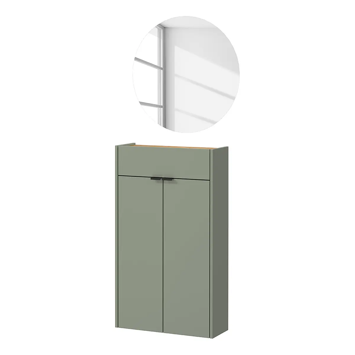 Garderobenset Ameca 2-teilig 56cm Grün/Graugrün | Grün