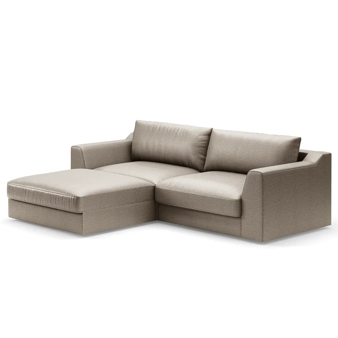 Ecksofa mit Longchair Taeko | Grau