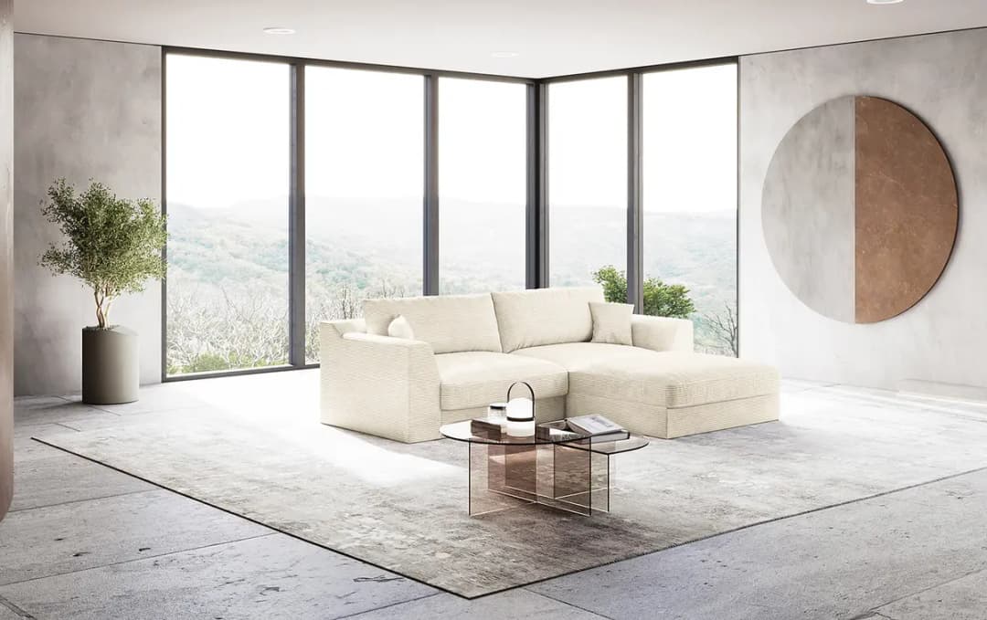 Ecksofa Lizza | Weiß