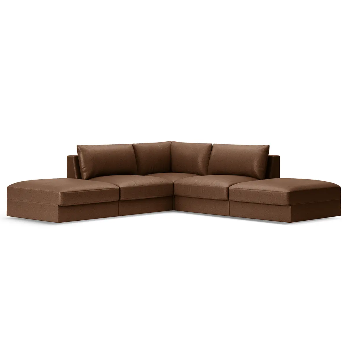 Ecksofa Braun Microfaser Taeko | Braun