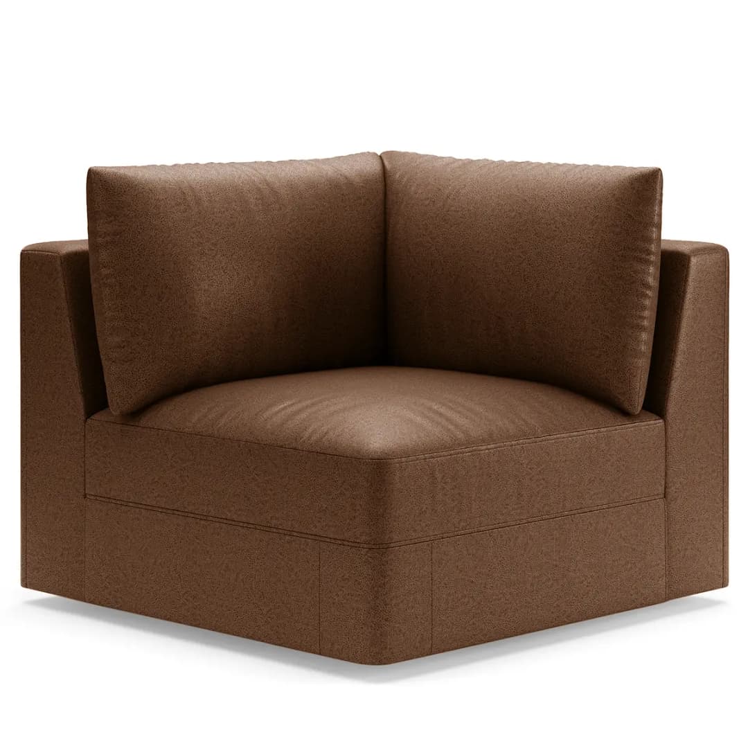 Ecksofa Braun Microfaser Taeko | Braun