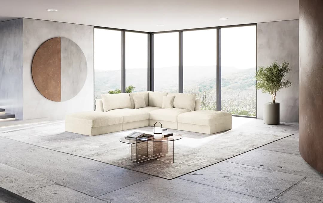 Ecksofa Lizza | Weiß