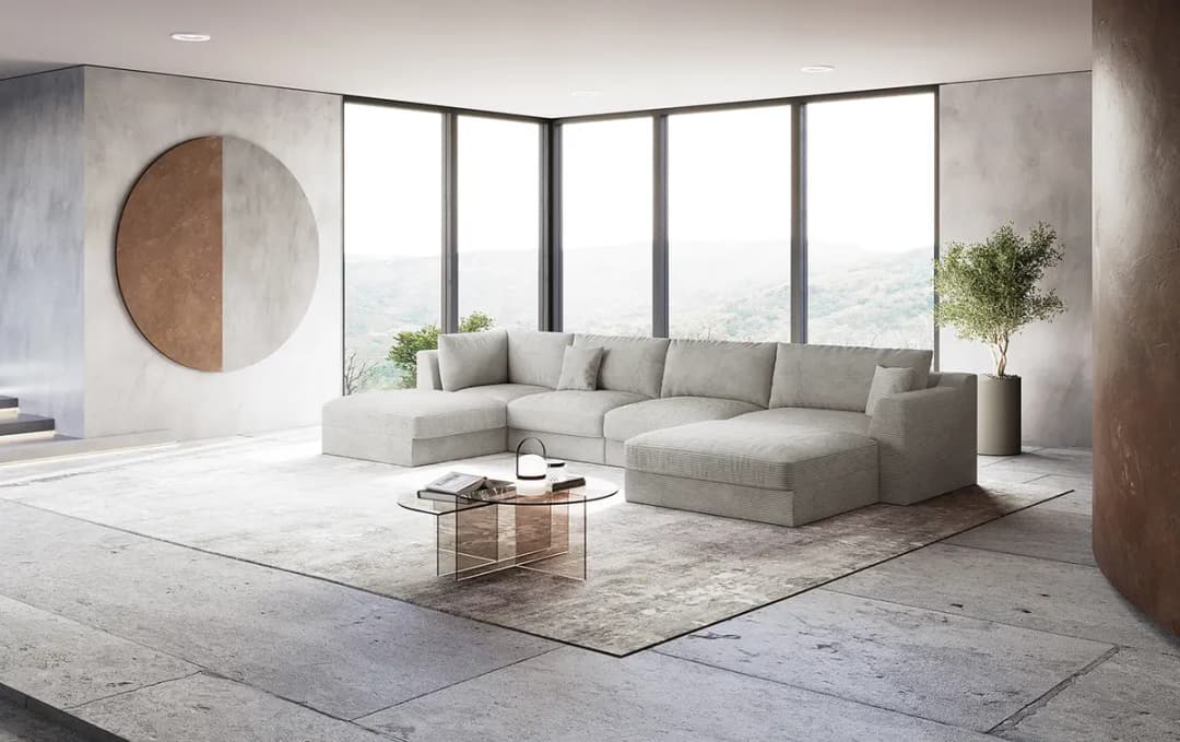 Wohnlandschaft Lizza | Grau