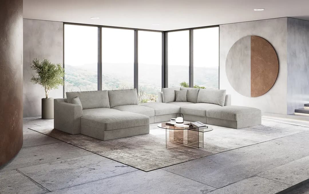 Wohnlandschaft Lizza | Grau