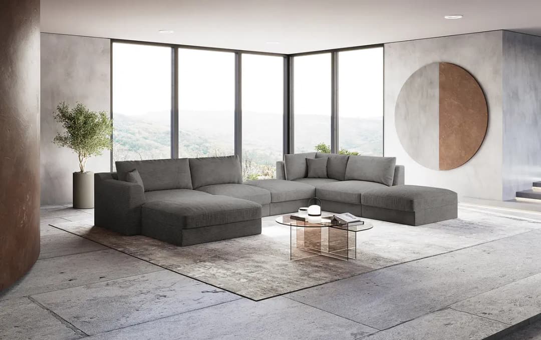 Wohnlandschaft Lizza | Grau