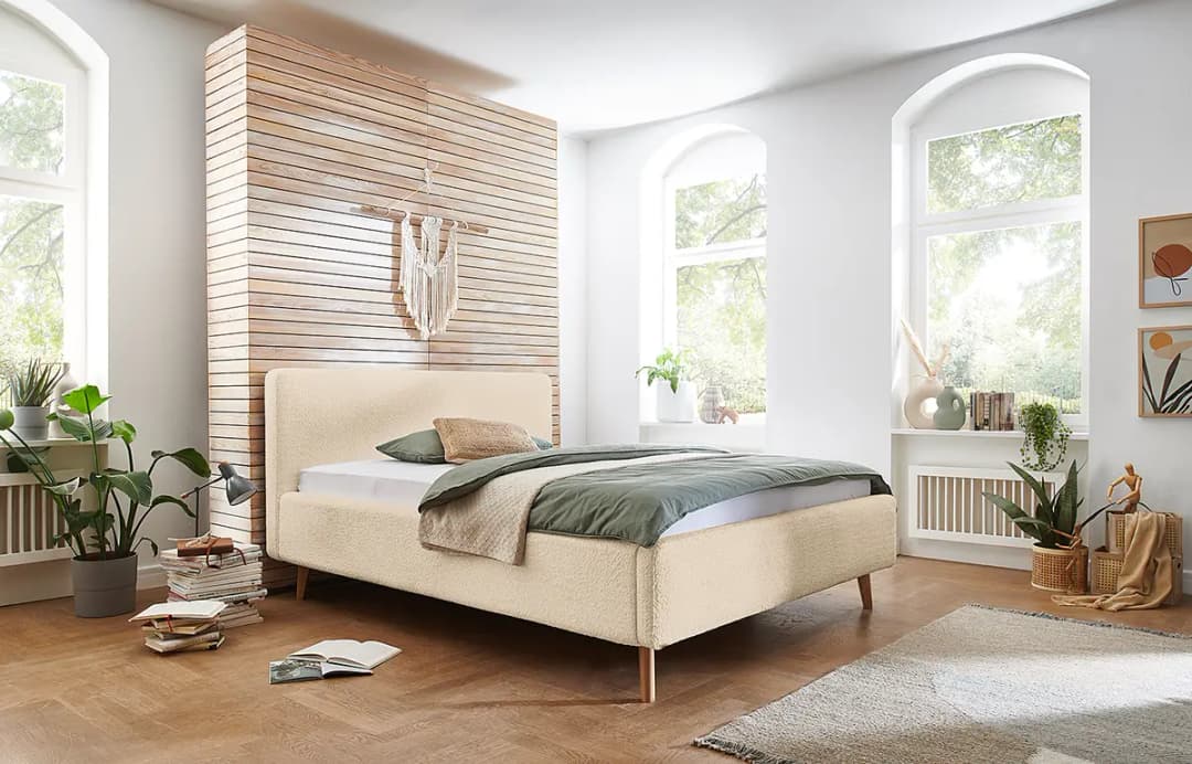 Polsterbett MATTIS 140 x 200cm | Beige