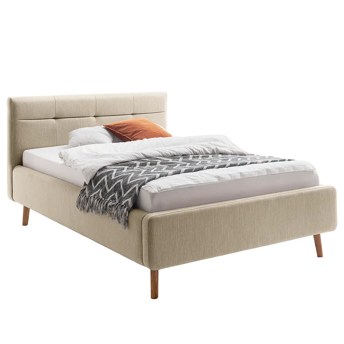 Polsterbett LOTTE 140 x 200cm | Beige