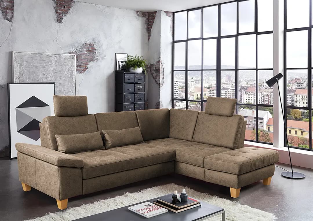 Ecksofa Elley | Braun