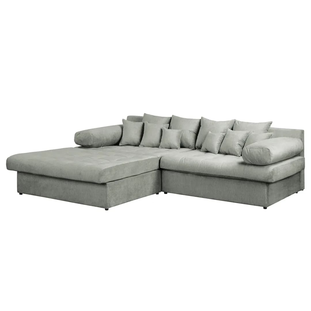Ecksofa Grau Microfaser Orela | Grau