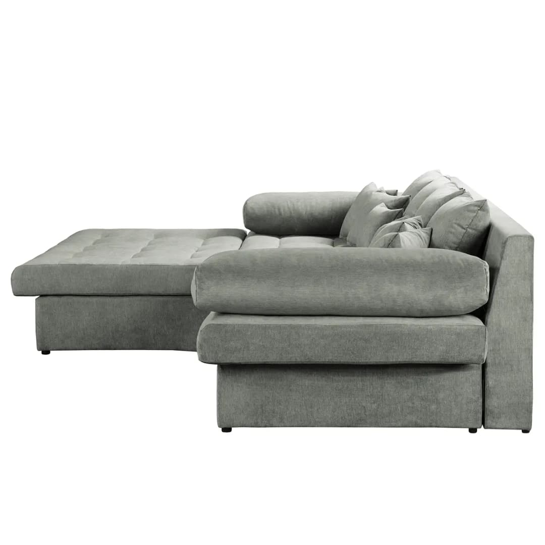 Ecksofa Grau Microfaser Orela | Grau