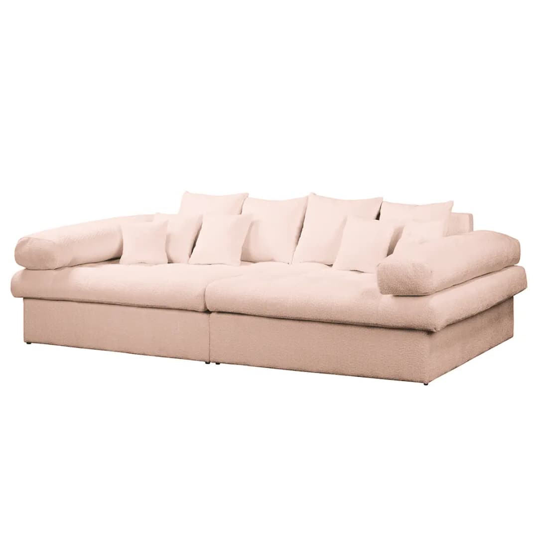 Big-Sofa Pink Bouclé Stoff Cady | Pink