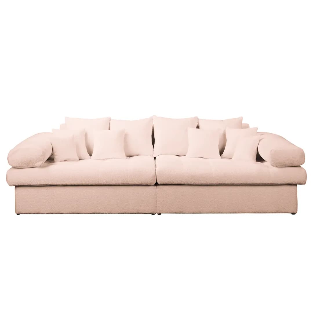 Big-Sofa Pink Bouclé Stoff Cady | Pink