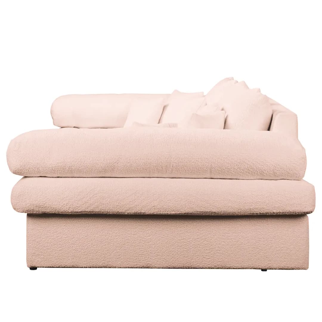 Big-Sofa Pink Bouclé Stoff Cady | Pink