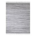 Kurzflorteppich Malika Grau/Grau 170 x 120cm Baumwollstoff