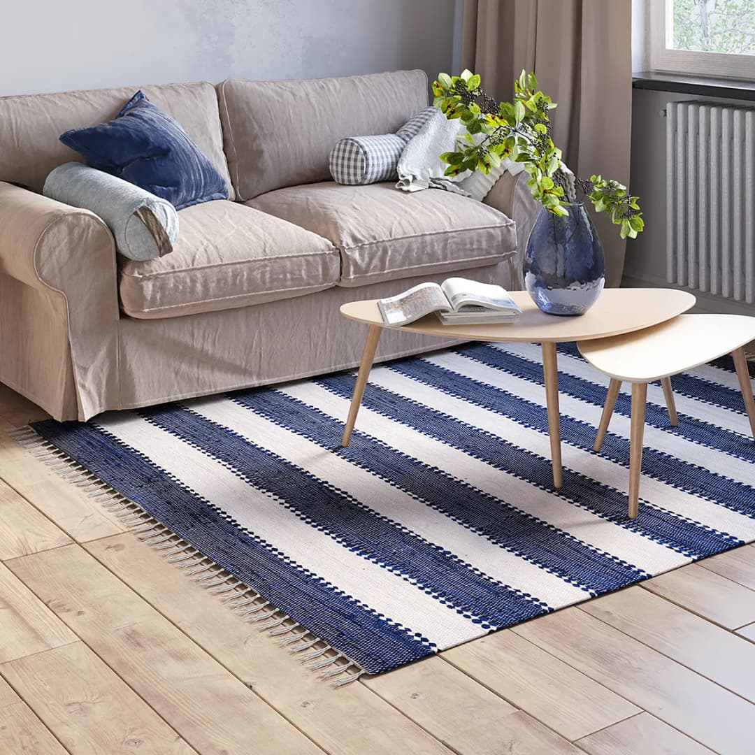 Kurzflorteppich Maher | Blau