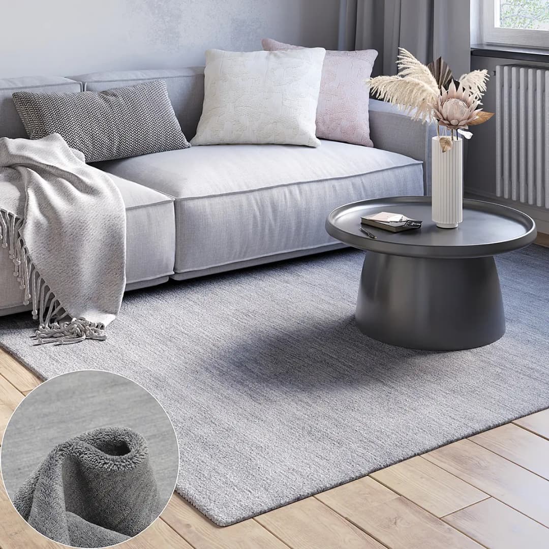 Wollteppich Rana Grau/Grau 200 x 140cm | Grau