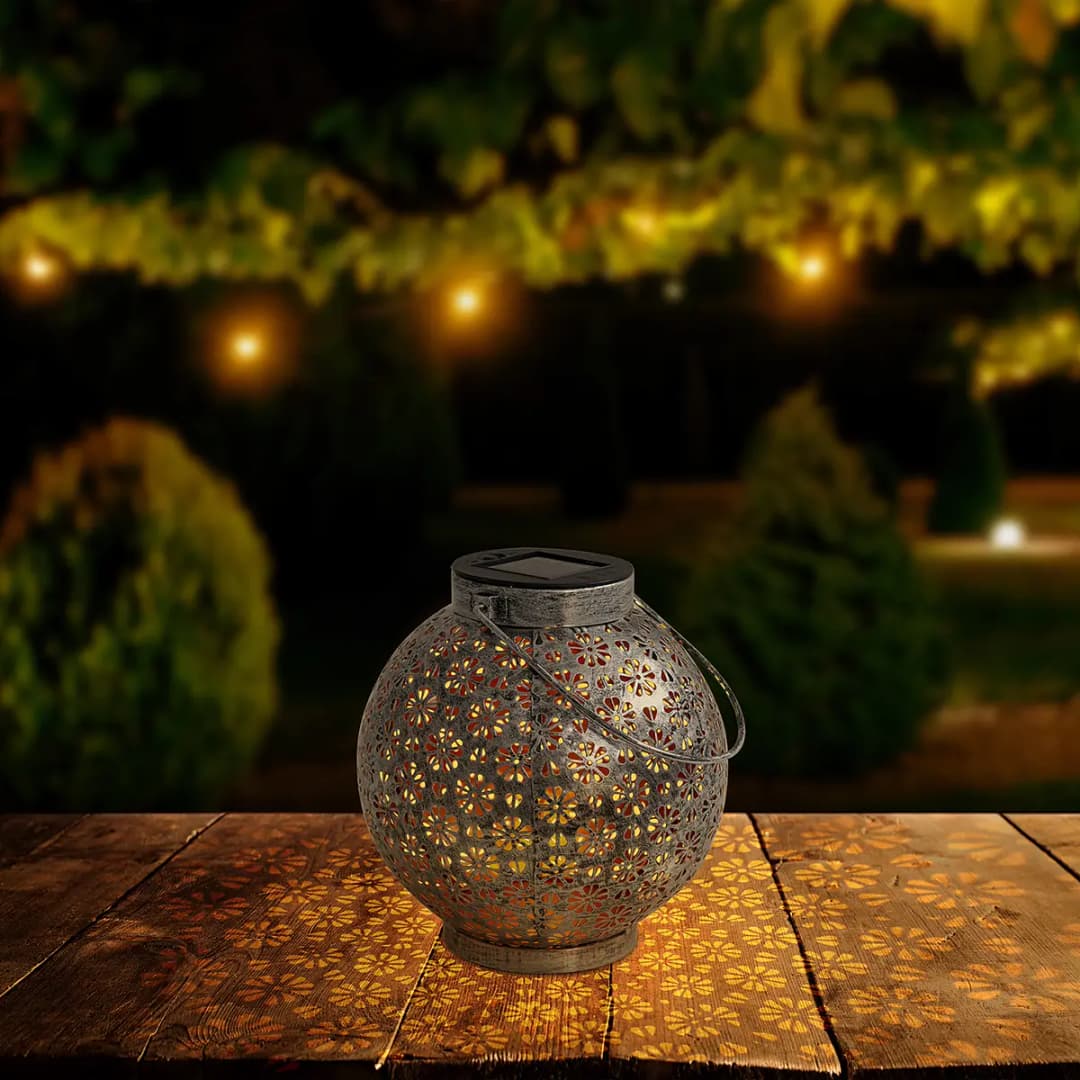 LED-Solarlaterne Zingst 2er-Set | Silber