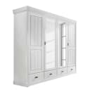 Massiver Drehtürenschrank Typ B 255cm Weiß/Kiefer Weiß | Weiß