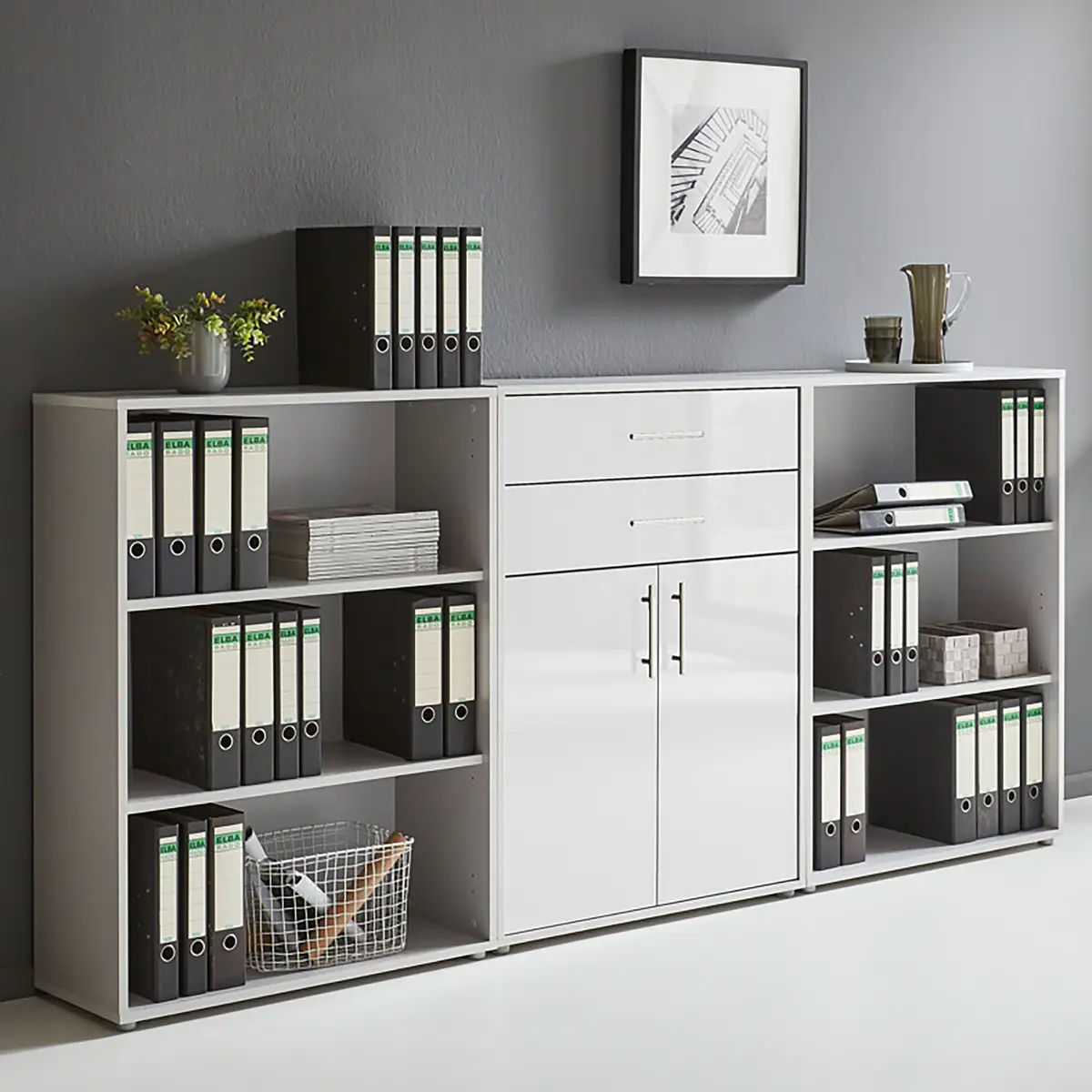 Schrankwand Set | Grau