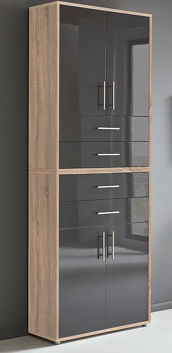 Schrankwand Set C | Braun