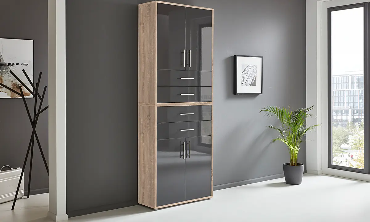 Schrankwand Set C | Braun