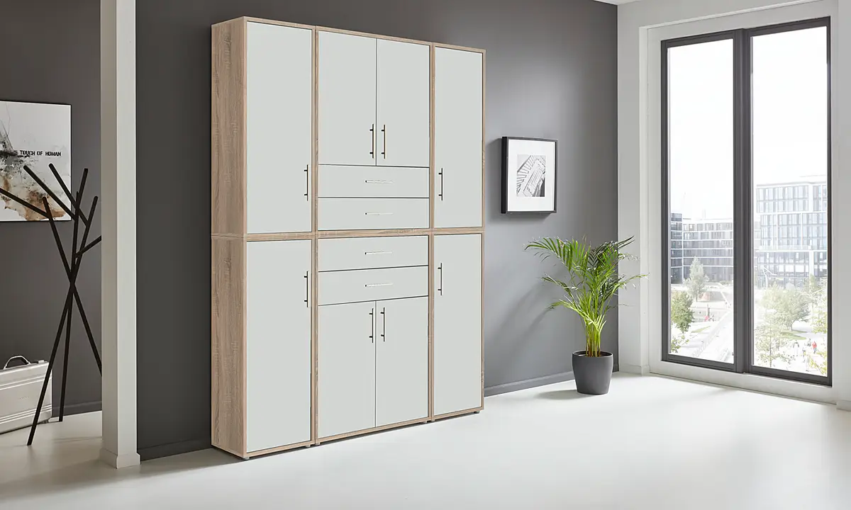Schrankwand Set A | Braun