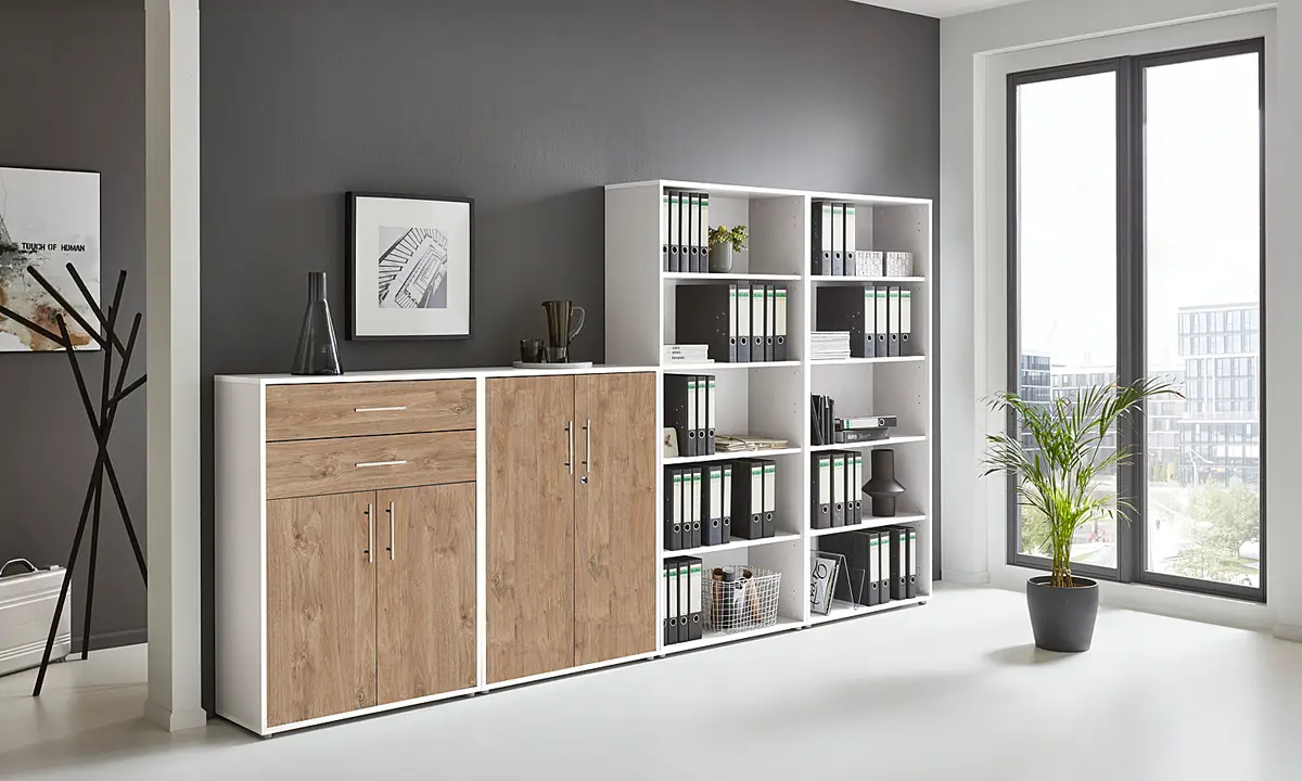 Schrankwand Set Avin | Holztöne