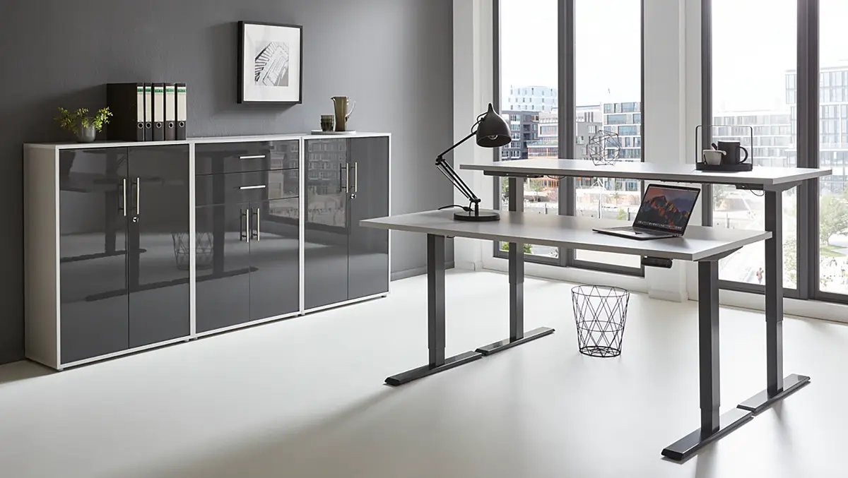 Büro-Set 3-teilig | Grau
