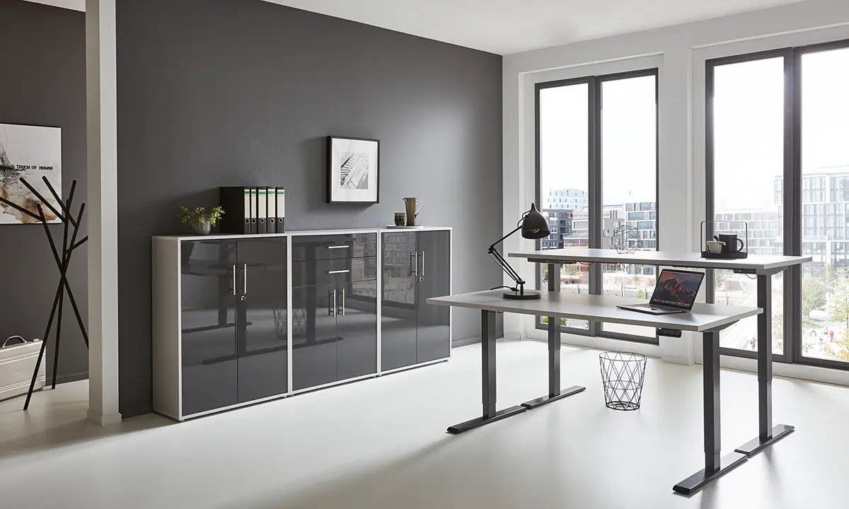 Büro-Set 3-teilig | Grau