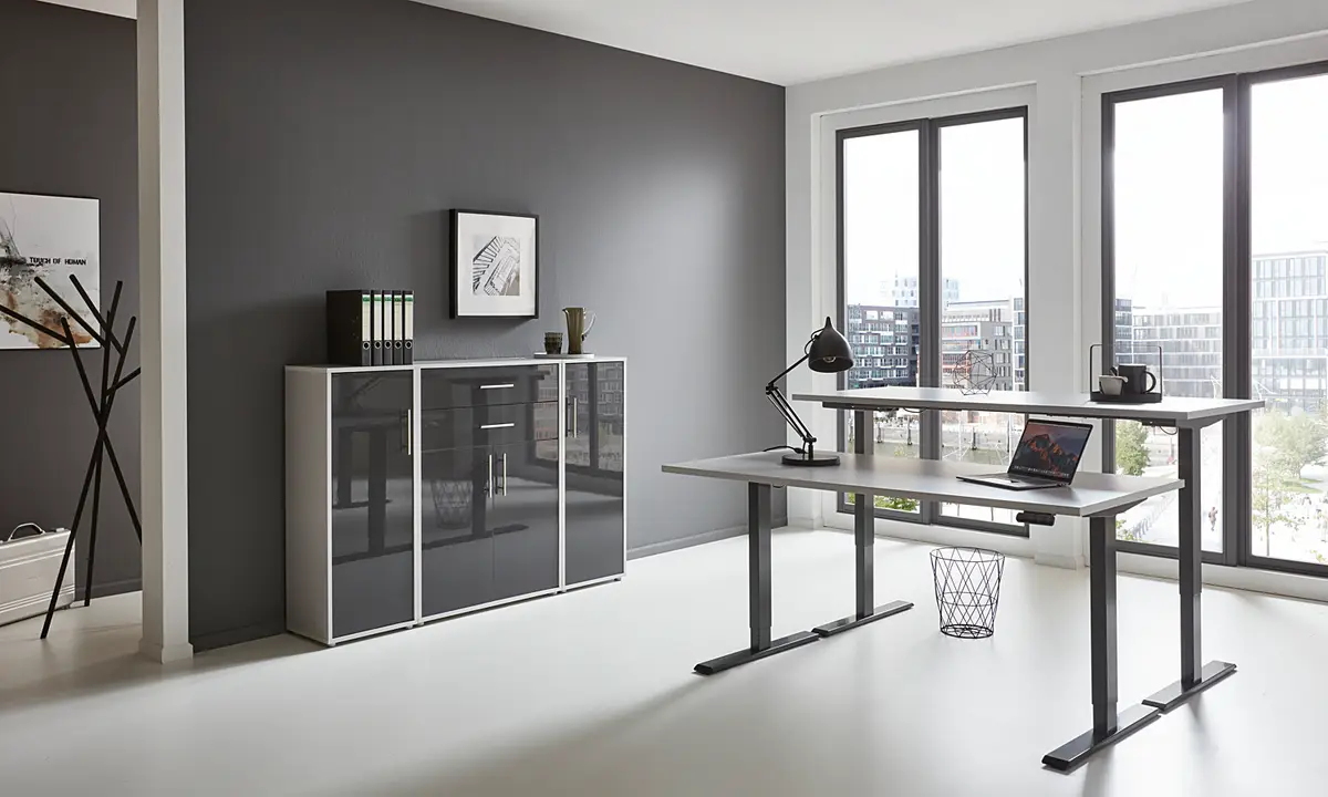 Büro-Set 4-teilig Set E | Grau