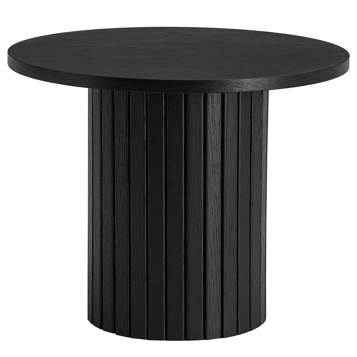 Beistelltisch 50 cm Ø 50cm Schwarz/Eiche Schwarz | Braun