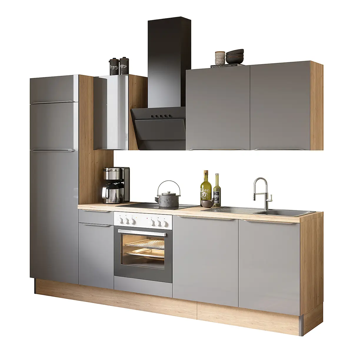 Küchenzeile Variante B | Braun