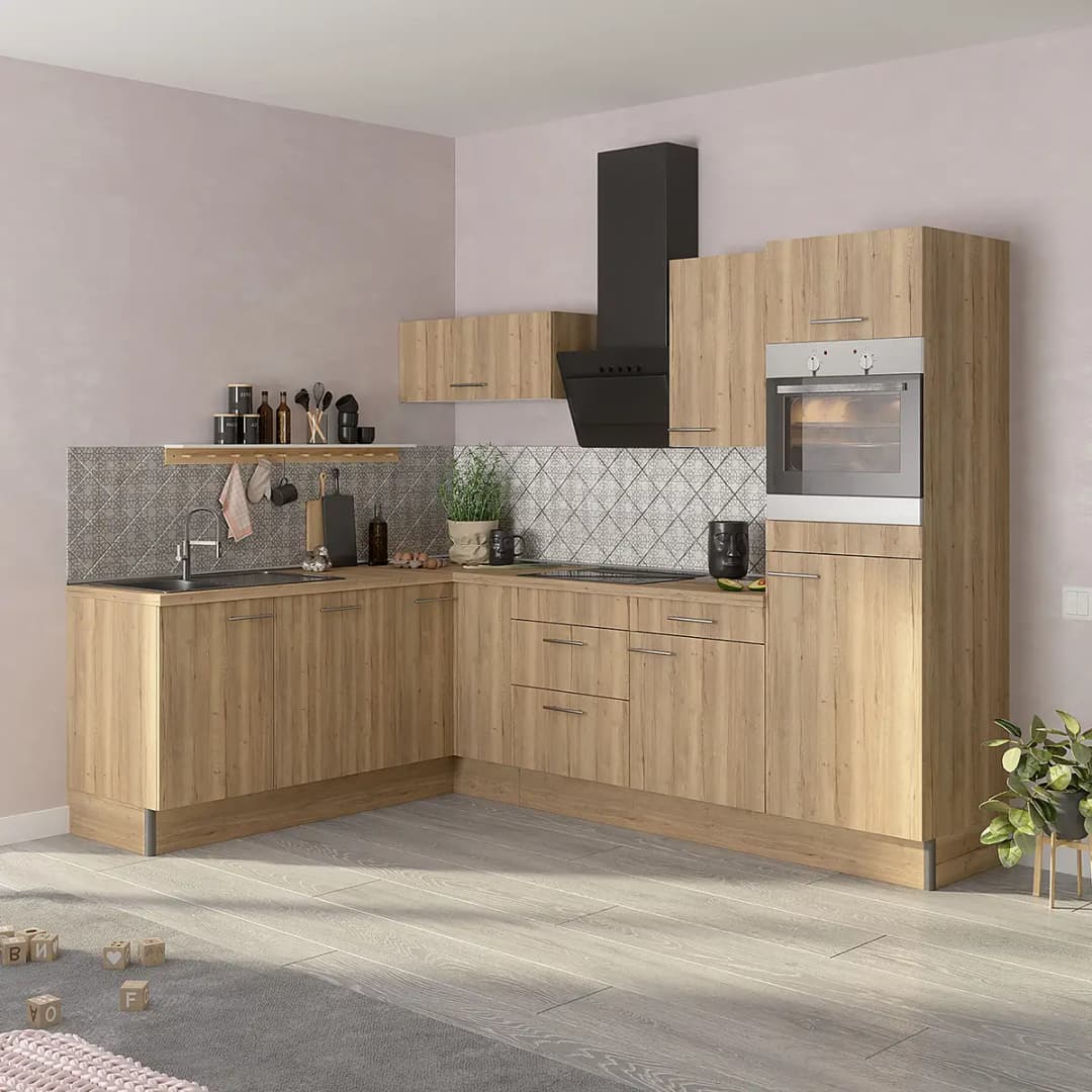Eckküche Variante C | Holztöne