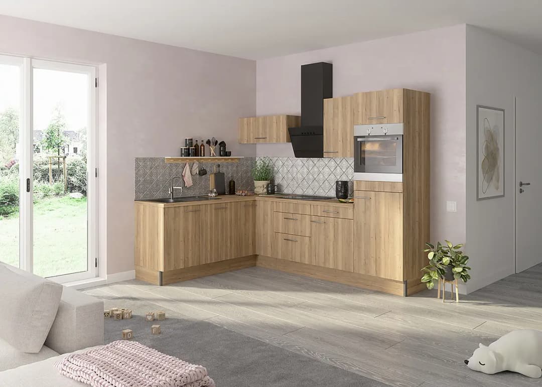 Eckküche Variante C | Holztöne
