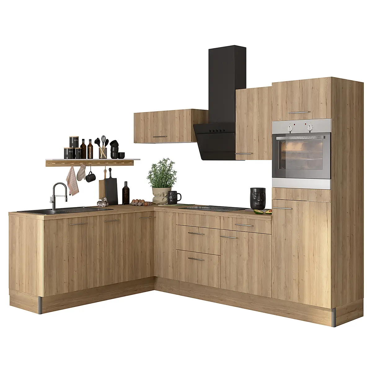 Eckküche Variante C | Holztöne