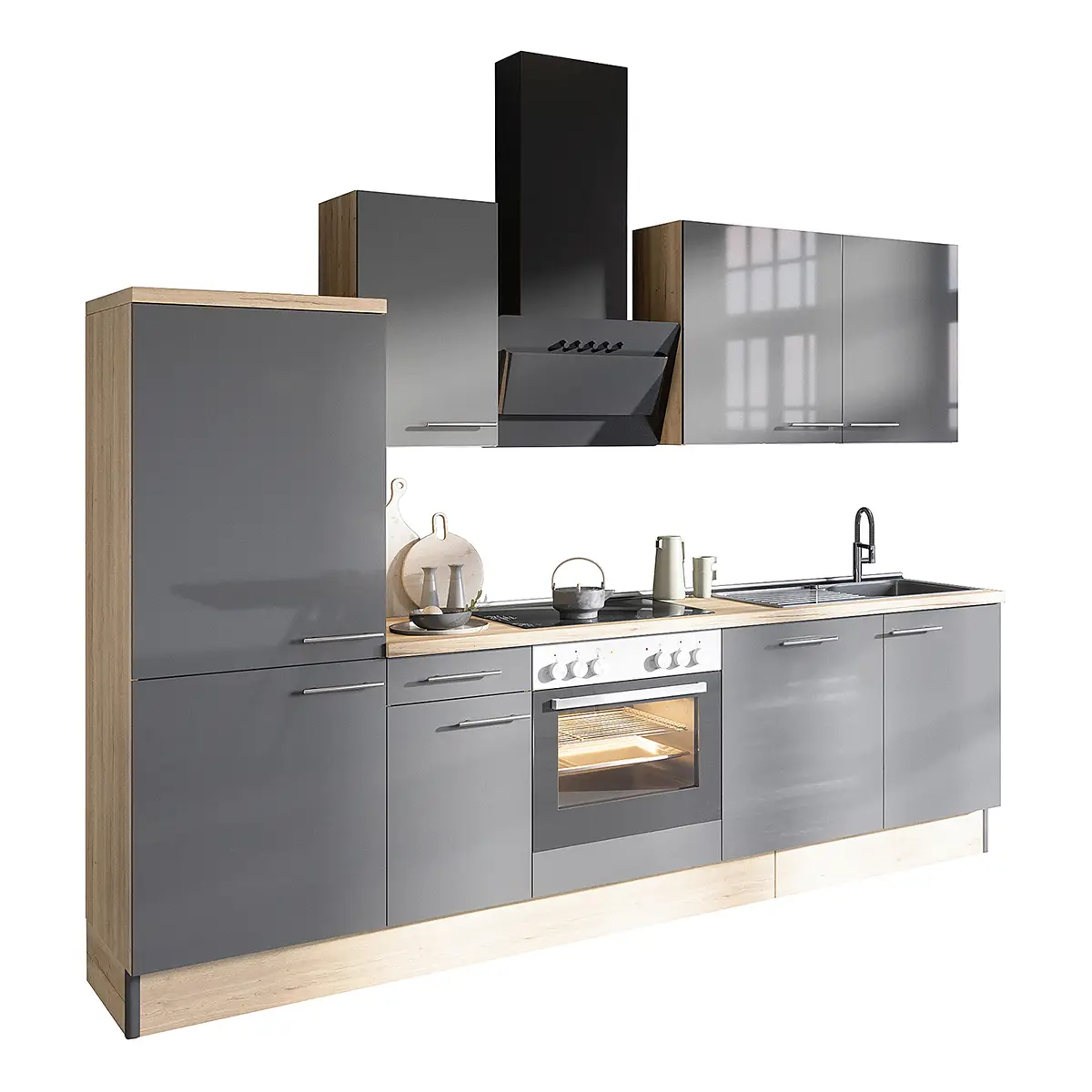 Küchenzeile Variante C | Braun