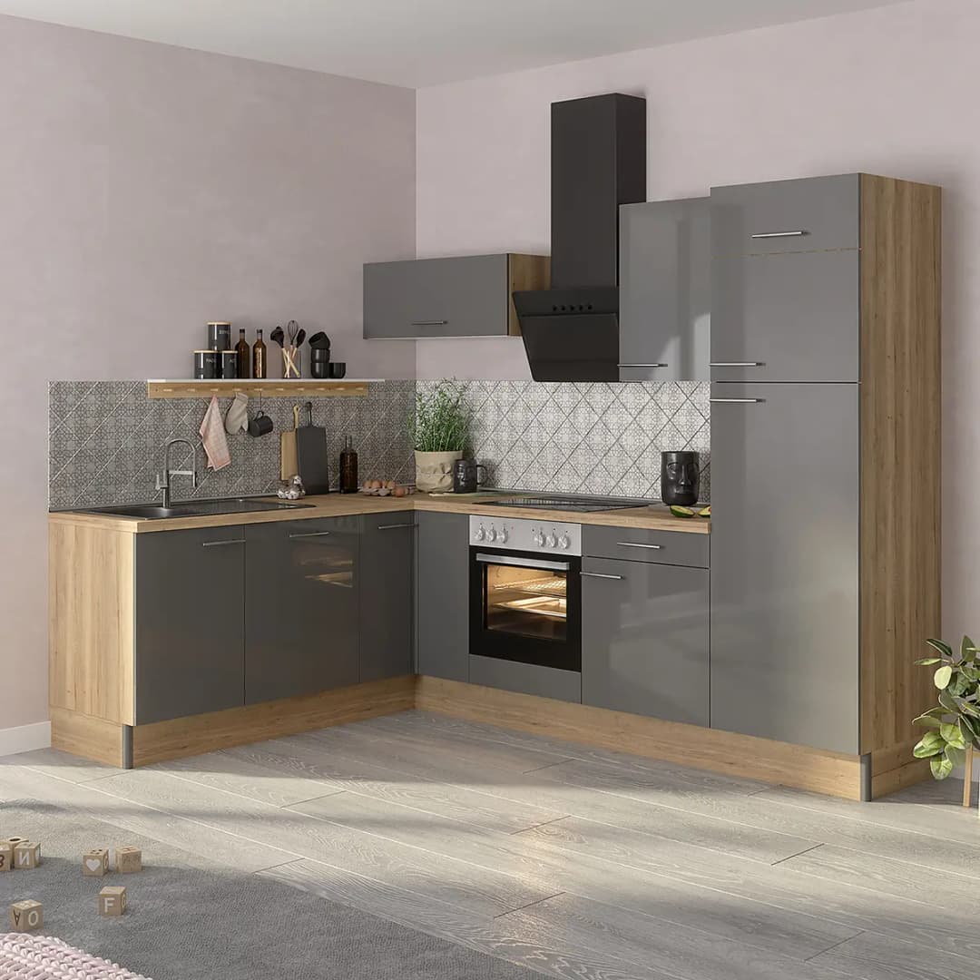 Eckküche Variante D | Braun