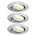 LED-Einbauleuchte Coin 3er-Set RGBW | Grau