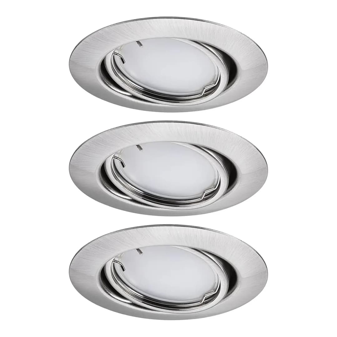 LED-Einbauleuchte Coin 3er-Set RGBW | Grau