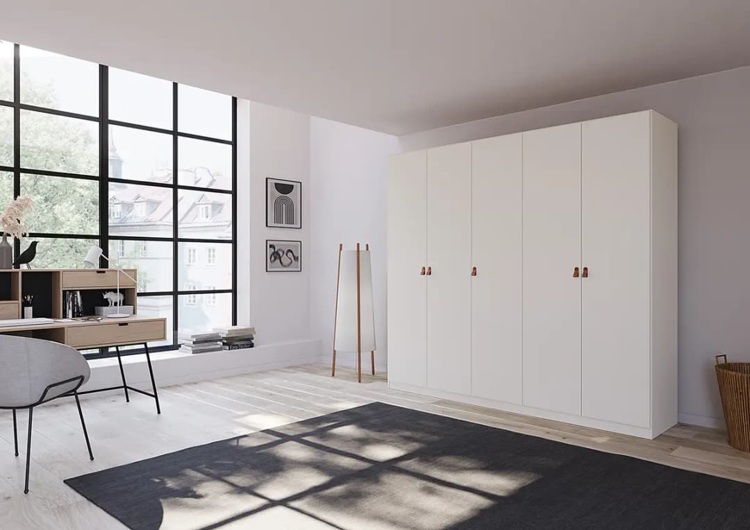 Drehtürenschrank Homey | Weiß