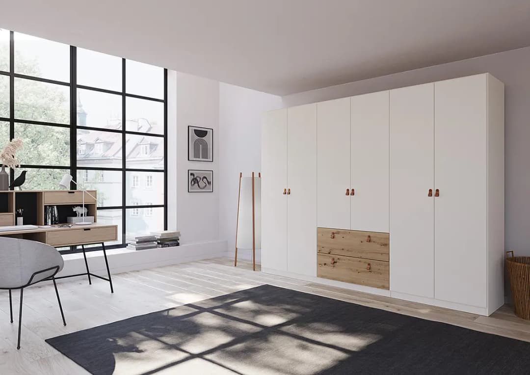 Drehtürenschrank Homey | Weiß