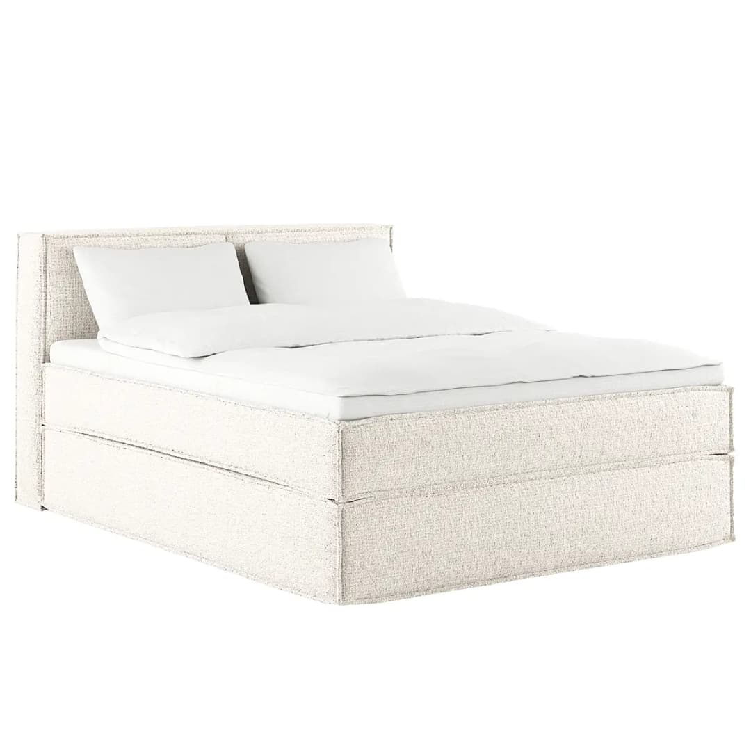Premium Boxspringbett mit Kopfteil 160 x 200cm Strukturstoff