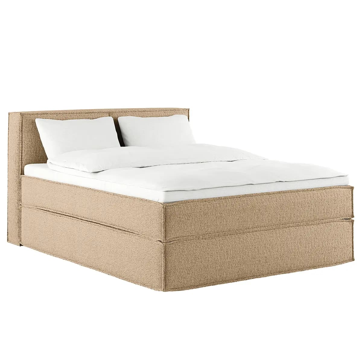 Premium Boxspringbett mit Kopfteil 160 x 200cm Strukturstoff