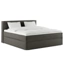 Premium Boxspringbett mit Kopfteil | Grau