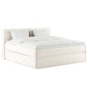 Premium Boxspringbett mit Kopfteil | Weiß