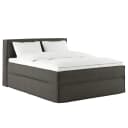 Premium Boxspringbett mit Kopfteil 140 x 200cm Strukturstoff