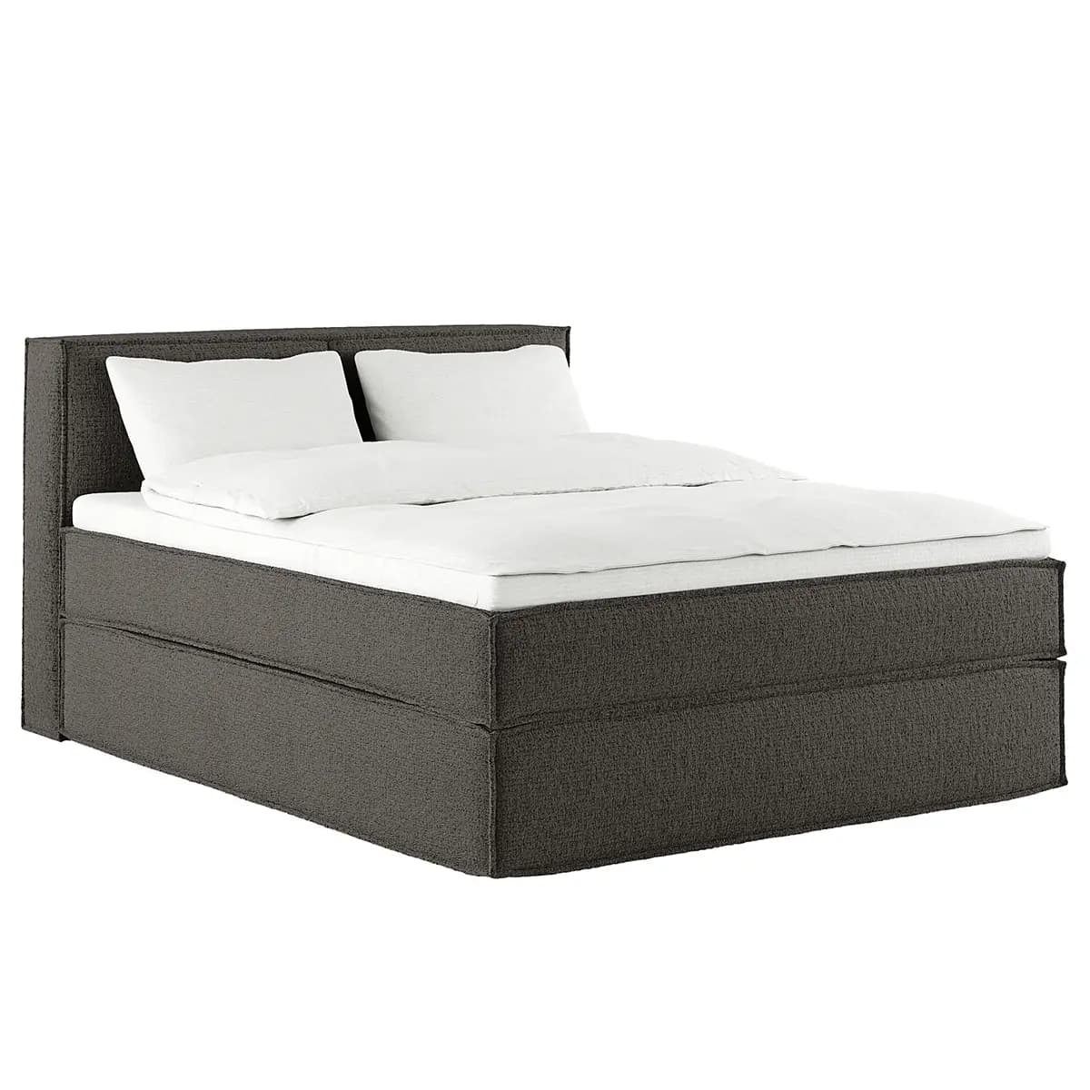 Premium Boxspringbett mit Kopfteil 140 x 200cm Strukturstoff