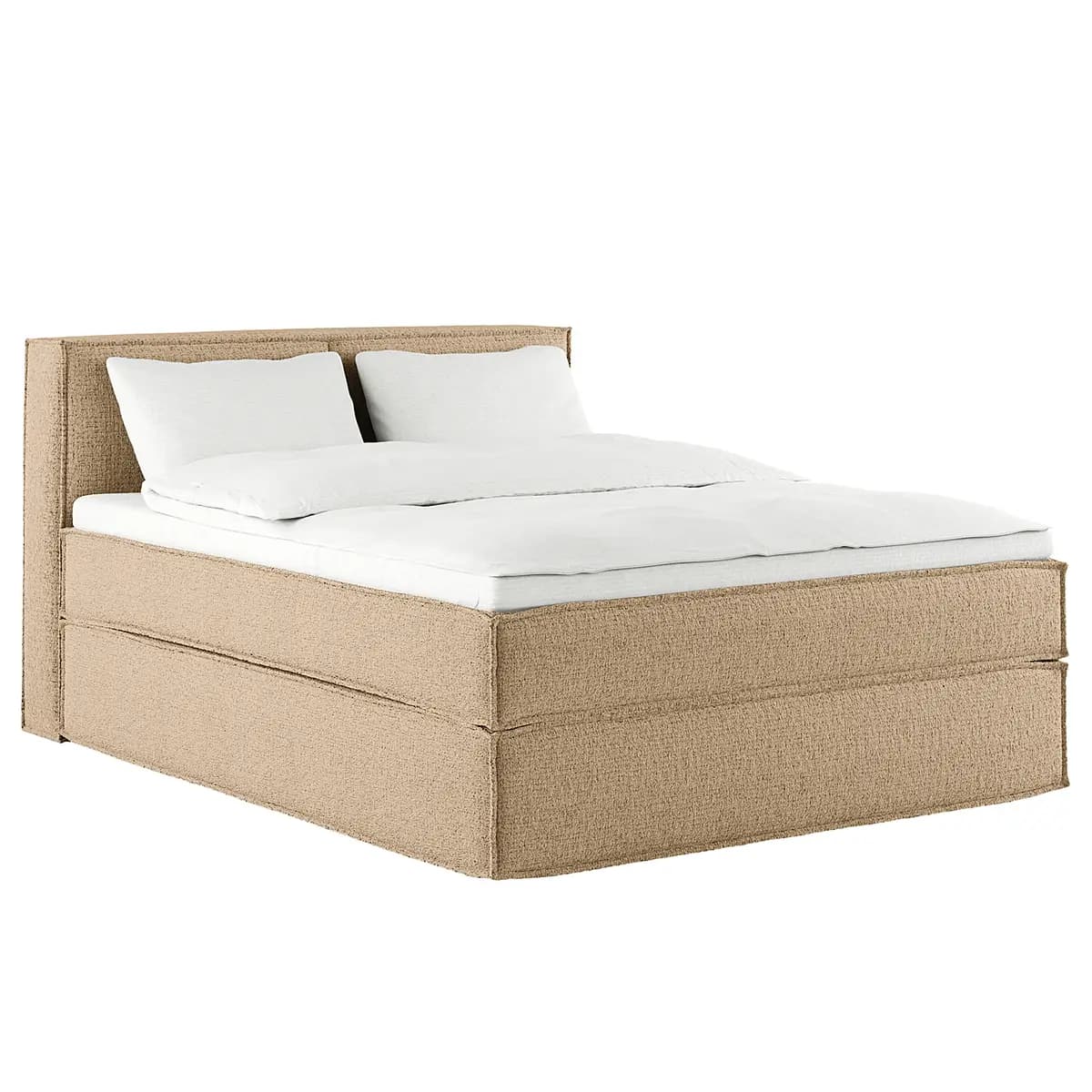 Premium Boxspringbett mit Kopfteil 160 x 200cm Strukturstoff