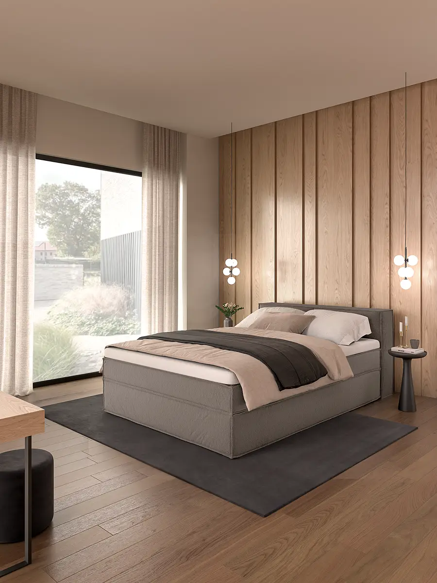 Premium Boxspringbett KINX | Grau