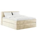 Premium Boxspringbett mit Kopfteil 140 x 200cm Samt Onoli Beige